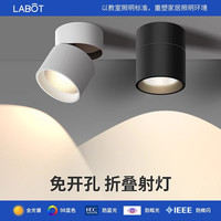 拉伯塔 可调角度led筒灯射灯明装可折叠免开孔桶灯客厅背景墙玄关天花灯