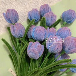 郁金香扭扭棒diy材料包仙女母亲节520礼物生日永生捧花团建