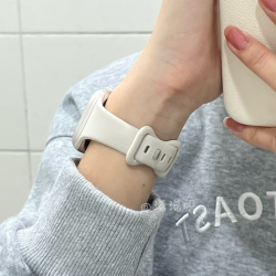 适用苹果iwatch9/8手表带小蛮腰表带ultra/2蝴蝶扣硅胶applewatch