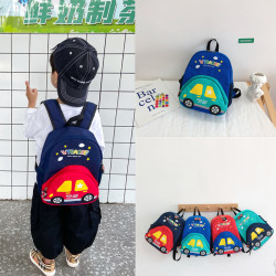 百搭儿童小汽车书包幼儿园小1-6岁洋气宝宝背包小童女孩双肩包