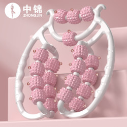 中锦双排环形夹腿部按摩训练器二十轮滚轮狼牙款缓解肌肉全身放松