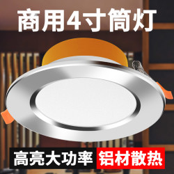 拉伯塔 4寸大筒灯嵌入式桶灯12w服装店洞灯开孔11 13公分孔灯吊顶天花灯