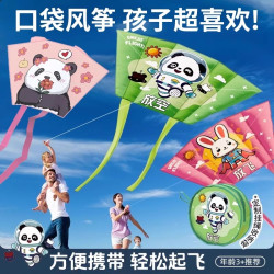 口袋风筝儿童2025新款微风易飞软体无骨男女孩便携潍坊迷你小纸鸢
