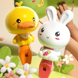 儿童趣味卡通鸭嘴兽高音吹口哨玩具哨子安全挂绳可爱耐用鸭子玩具