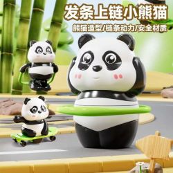 BBLE 大熊猫上链发条玩具益智卡通动物早教爬行玩具 早教机点读学习