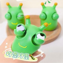 可爱瞪眼小菜虫爆眼解压儿童捏捏乐减压手办神器上班族减压玩具