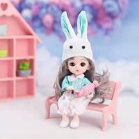 优起 UchUch/优起16厘米小绿兔娃娃梦幻换装公主洋娃娃生日玩具礼物