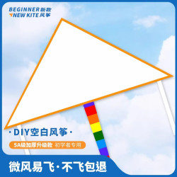 逍遥劲 diy风筝儿童绘画空白涂鸦手工填色自制材料包手绘制作幼儿园教学