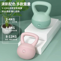 软体女士软皮壶铃家用手臂练神器深蹲运动软底提壶哑铃软体壶铃