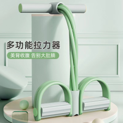 瑜伽仰卧起坐辅助脚蹬拉力器健身器材健腹拉力绳拉伸器弹力绳