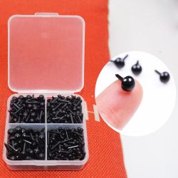 动物眼睛黑豆眼直杆玩具配件手工DIY眼珠直插式动物眼珠小熊眼珠
