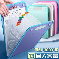 A4手提文件夹试卷袋学生大容量风琴包小学生高颜值卷子收纳袋子