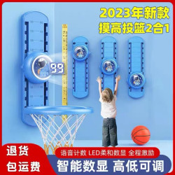 细玖 摸高器儿童长个子摸高助长计数跳高训练器可调节发光语音跳跃器材
