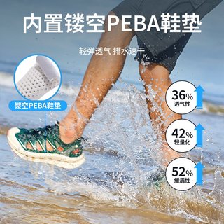 户外特工 ST1000 速干防滑 玄武黑 42 溯溪鞋