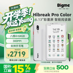 BIGME HiBreakPro Color 支持5G通话 彩色墨水屏智能手机  白色 8GB