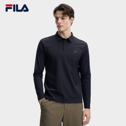FILA 防晒 男士针织长袖POLO衫