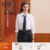 TEENIE WEENIE 小熊刺绣牛津纺长袖衬衫 白色 L(170)