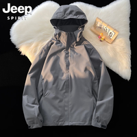 JEEP SPIRIT 冲锋外套 软壳 深灰色 2XL 男士夹克
