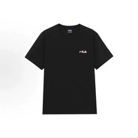 FILA 字母大小LOGO印花多巴胺黑白色短袖T恤