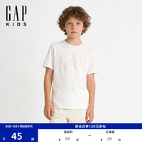 Gap 708411 纯棉圆领 白色 140cm 男童短袖T恤