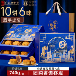 华美 维港月色月饼礼盒装 混合口味 720g