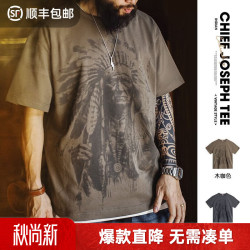 马登 工装 酋长印花重磅T恤TH2501757