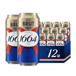 1664凯旋 1664精酿啤酒桃红白啤法蓝500ml*12罐听装果酒rose酒整箱