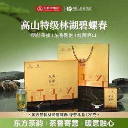 林湖 特级碧螺春茶叶 东方茶韵款 120g/礼盒装 赠覆钛保温杯