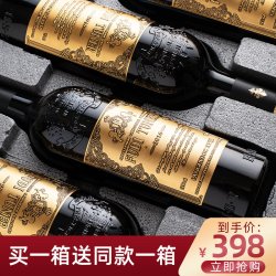福蒂特娜 法国红酒整箱西拉干红葡萄酒原汁14度AOP级红酒750ml