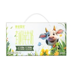象爸星球 有机高钙儿童纯牛奶4.0g蛋白125ml*12盒