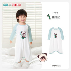 ibaby 小甜豆联名儿童 秋季长袖睡袋素色款-竹子熊猫