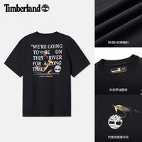 Timberland 官方男装短袖T恤夏季钓鱼钩印花透气休闲|A5SN3 A5SN3001/黑色 L