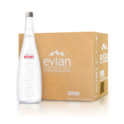 依云 矿泉水法国进口330ml/750ml大瓶整箱玻璃瓶天然饮用水