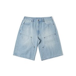 Dickies 帝酷适26春夏新款牛仔工装短裤前侧贴片装饰双膝短裤男女J