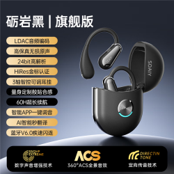 索爱 tinG3挂耳式蓝牙耳机2026新款AI智能开放不入耳无线气骨 HiRes金标认证 AI智能翻译