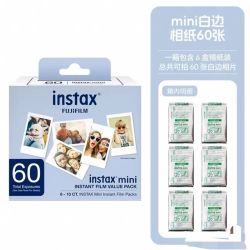 富士 mini60白边相纸锡纸盒装 拍立得mini三寸 不包成像28年