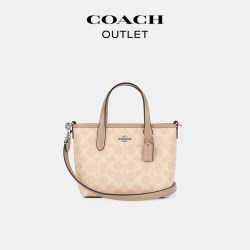COACH 奥莱女士经典标志老花CITY15号手提包托特包斜挎包通勤