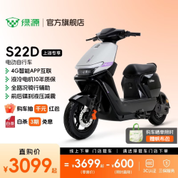 绿源 S22D 电动自行车智能可上牌 长续航成人上班通勤代步电动车 到门店选颜色