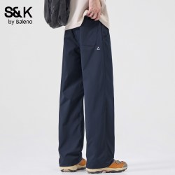 班尼路 SK秋季简约男士休闲裤宽松直筒2026新款男装百搭裤子男款YS