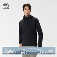 KOLON SPORT KOLON可隆风脊石墨烯软壳夹克防泼水防静电防风男女外套 黑色BK-男