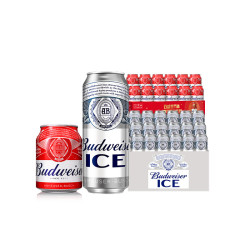 百威 经典红罐255ml*12听+冰啤500ml*18听啤酒组合拉格
