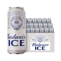 百威 啤酒冰啤500ml*18听罐装清爽啤酒大罐整箱包邮官方旗舰店