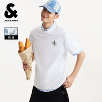 杰克琼斯 杰克·琼斯（JACK&JONES）夏季短袖男士T恤合集 226201104A06本白色