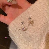 花饰庄园 简约潮流甜美爱心环绕耳针小众独特耳环设计感女 耳钉款