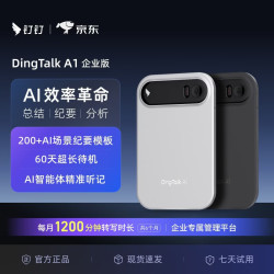 钉钉 A1智能AI录音卡同声传译录音笔转文字分析总结会议纪要记录翻译转写幕夜黑