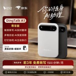 钉钉 A1智能AI录音笔同声传译转文字AI录音卡分析总结录音卡片会议纪要记录皓月银