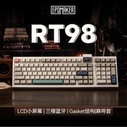 EPOMAKER RT98三模机械键盘小电视RGB小屏幕gasket客制化无线蓝牙