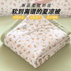 雅鹿 ·自由自在 夏季印花夏凉被亲肤可裸睡家用空调被可机洗宿舍单人薄被子被芯