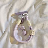 牧佳人 趣味手机挂链手机链挂饰品妹挂坠手腕绳卡通背包蓝色无语云朵