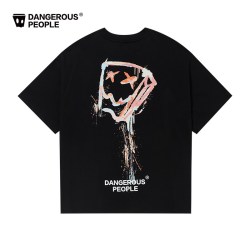 Dangerous People 泼墨设计 男士短袖T恤  黑色，白色 S，M，L，XL